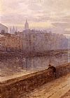 Rose Barton Evening On The River Liffey With St. John's Church In Distance painting